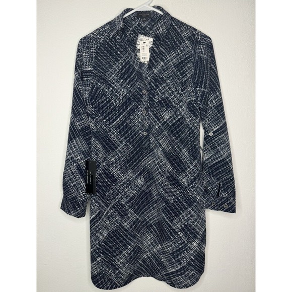 The Limited Ashton Dress Black Design Collar Long Sleeve w/ Belt Womens Size XS - Picture 1 of 16